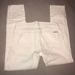 Hudson white crop jean
